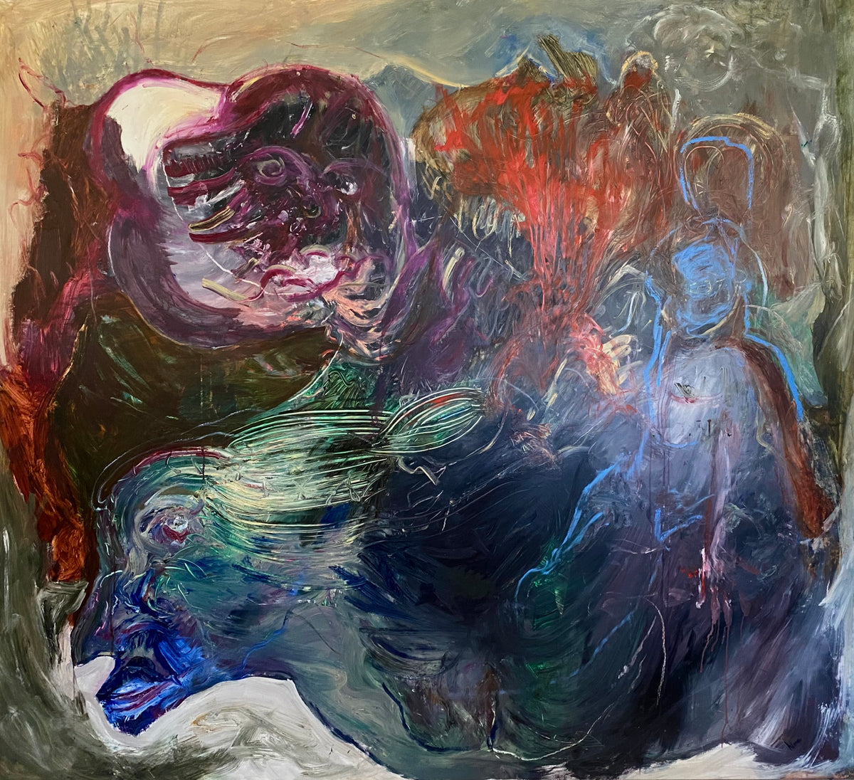 Hera (A self-portrait with Hera and Zeus) by Nara Walker