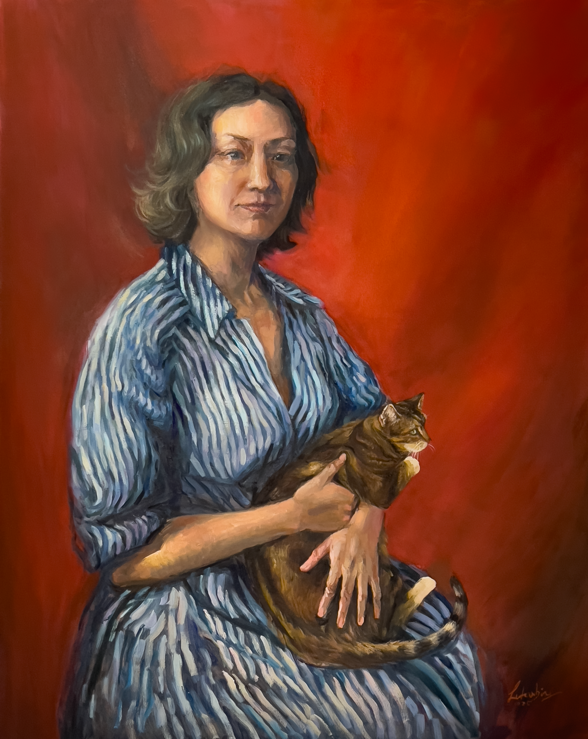 Self-portrait With Tea Rex by Hanbing Lu