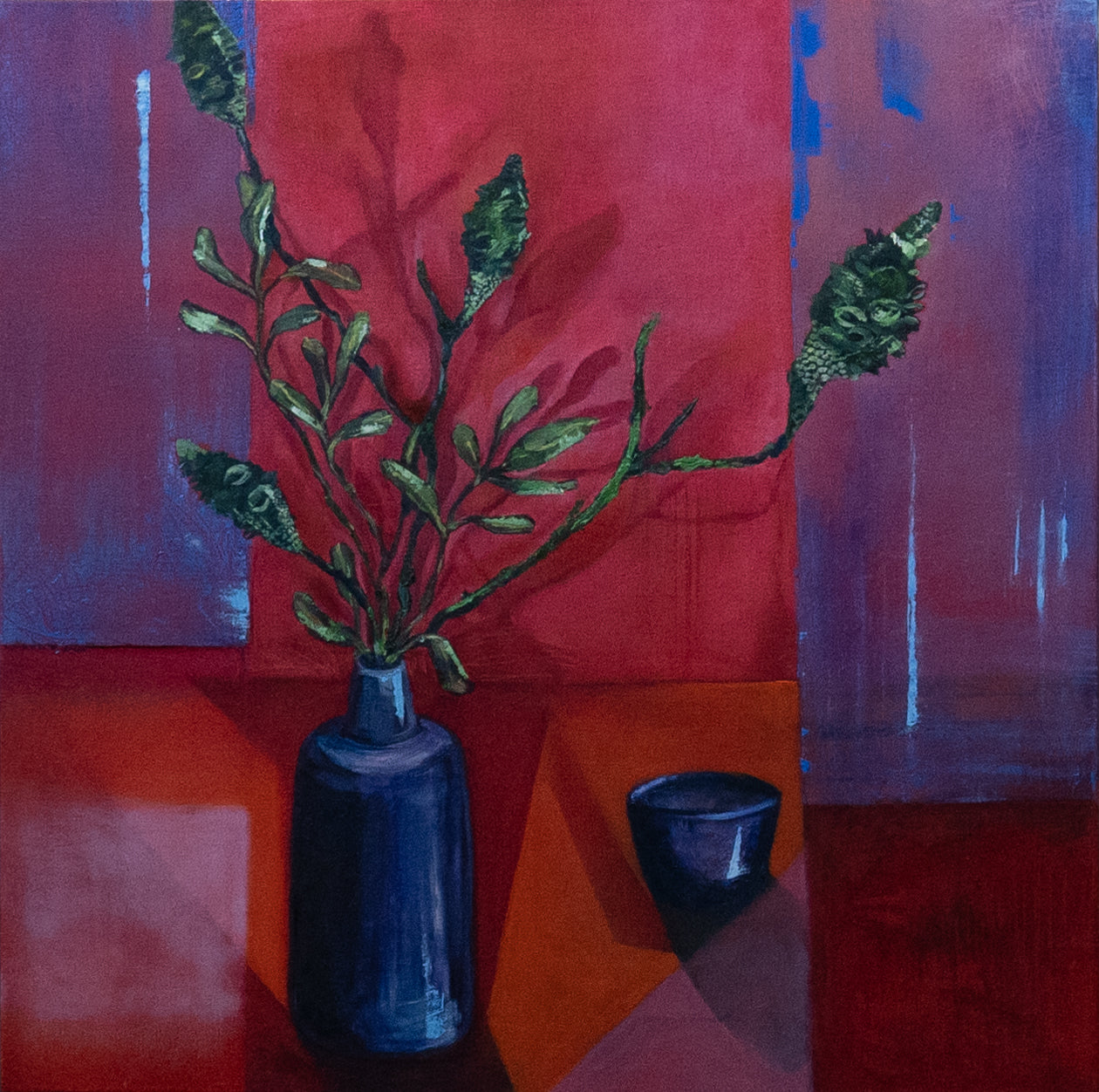 Fiona Bastow - Banksia with Red & Blue
