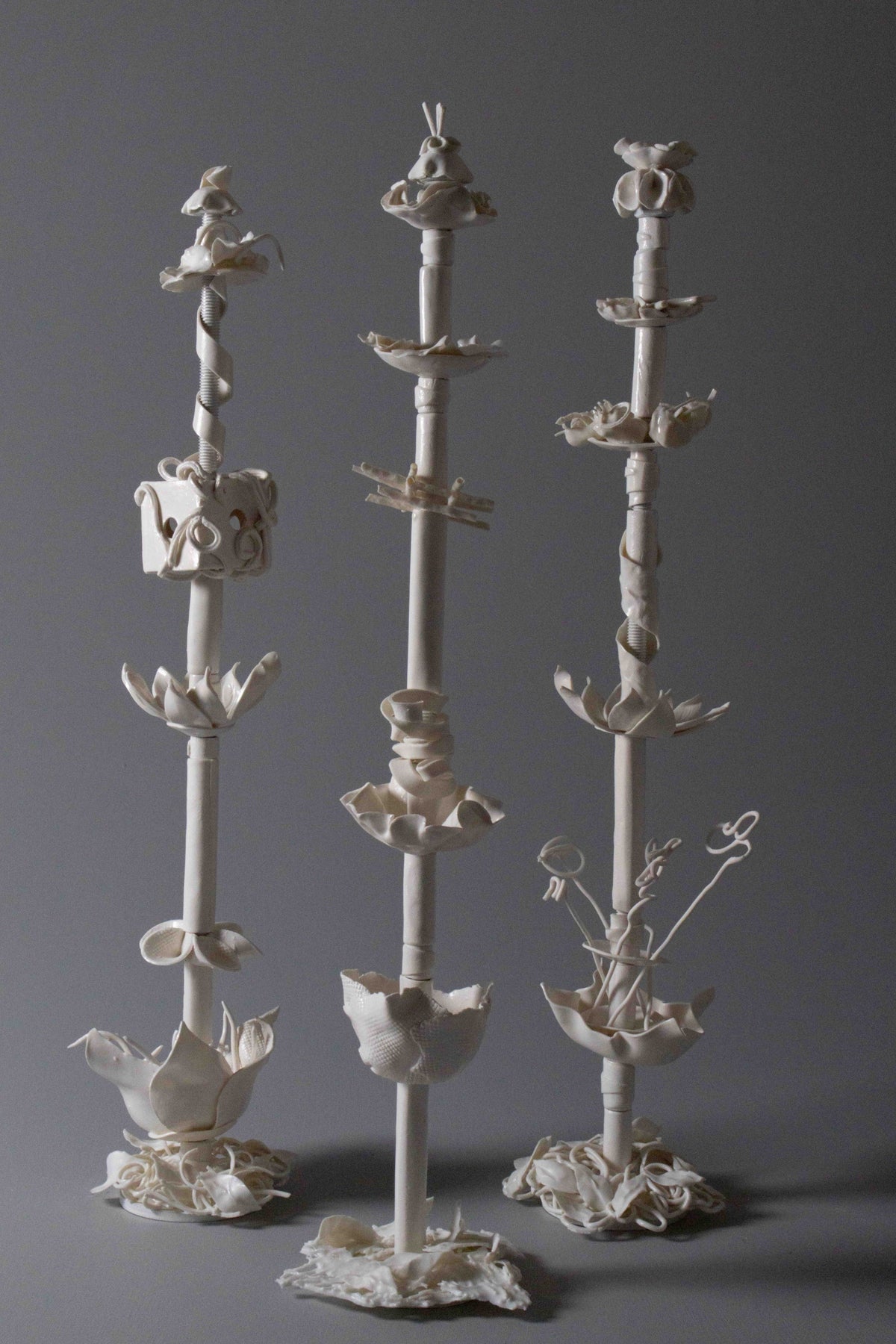 A Trio of Souls by Michelle Benson, porcelain